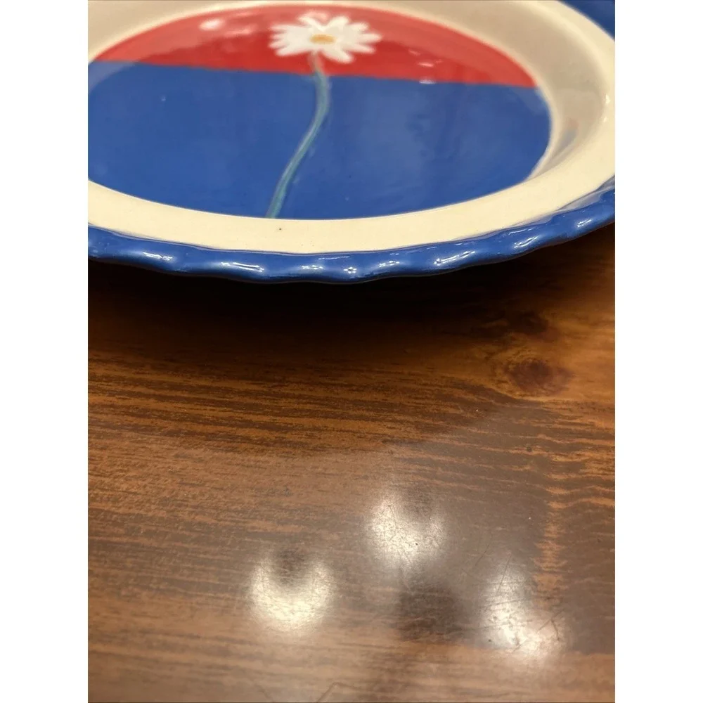 11 Inch Department 56 Yankee Doodle‎ Pie Plate Red White Blue